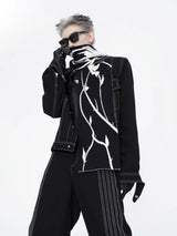 sketch design monochrome jacket nc0071