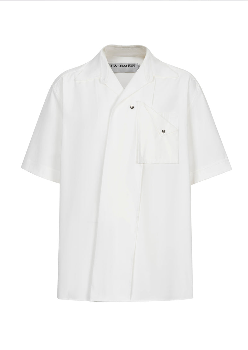 v-neck simple mode shirt (short sleeve) nc0050