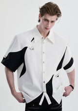 buckle asymmetric mode shirt nc0017