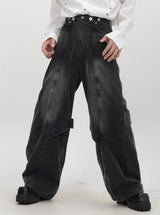 heavy duty edge design denim pants nc0088