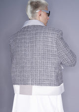 tweed satin classic jacket nc0032 