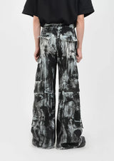 retro tie-dye loose denim pants nc0051