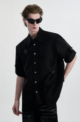 buckle asymmetric mode shirt nc0017