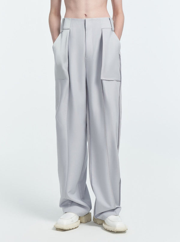 satin light loose slacks nc0043