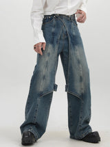 heavy duty edge design denim pants nc0088