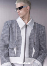 tweed satin classic jacket nc0032 