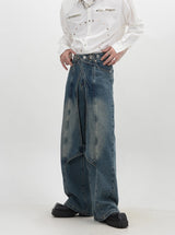 heavy duty edge design denim pants nc0088