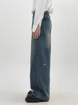 heavy duty edge design denim pants nc0088