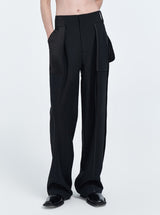 satin light loose slacks nc0043