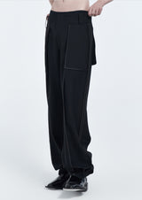 satin light loose slacks nc0043