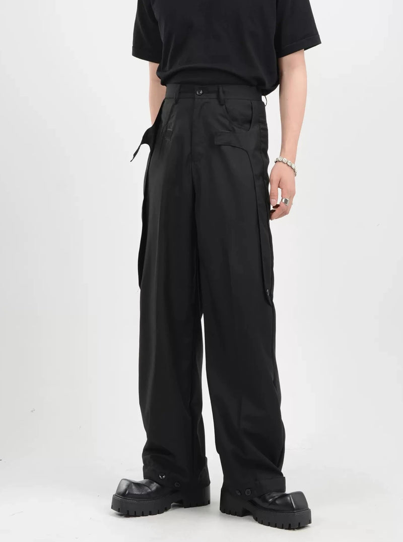 high-end tuck drape pants nc0056