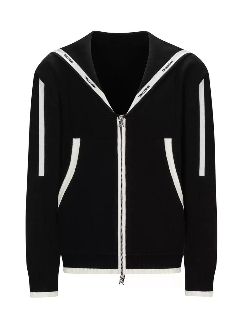 bicolor zip up hoodie nc0173