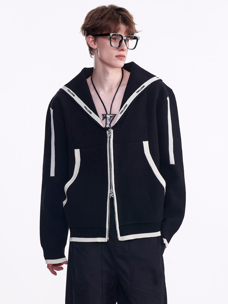 bicolor zip up hoodie nc0173