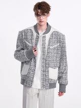 tweed patch stylish jacket nc0191