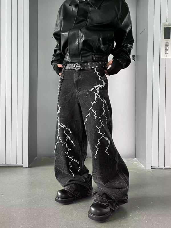 lightning design street denim pants nc0196