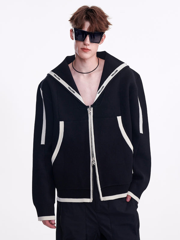 bicolor zip up hoodie nc0173