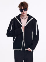 bicolor zip up hoodie nc0173