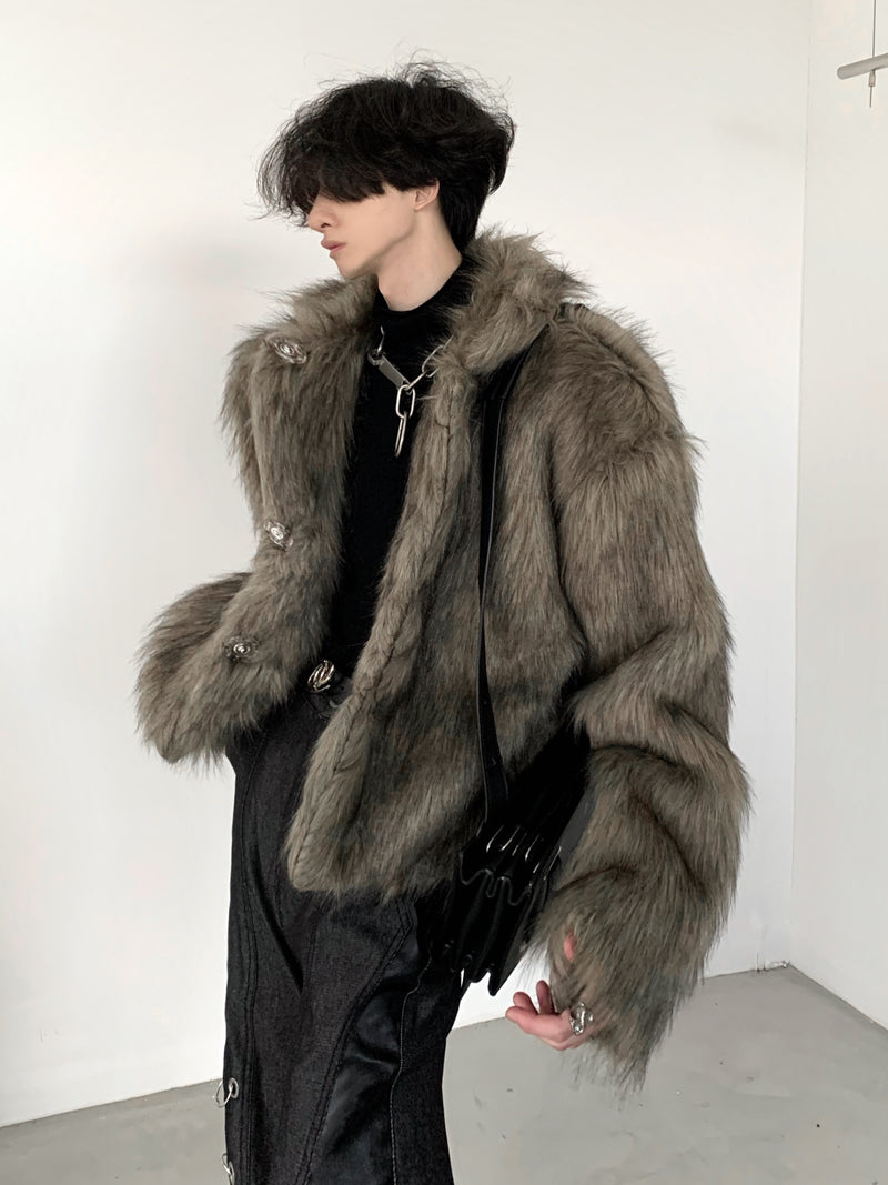 luxury mink touch fur jacket nc0095