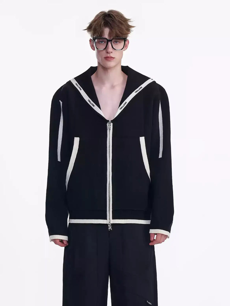 bicolor zip up hoodie nc0173