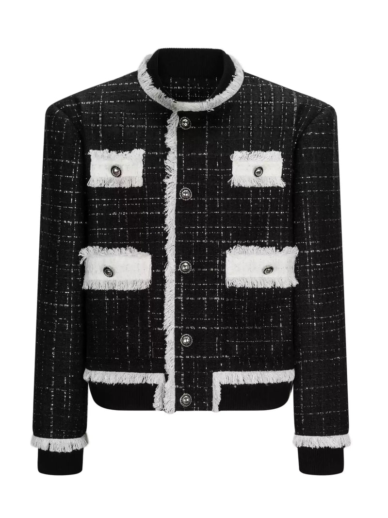 luxury tweed mode jacket nc0175