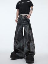 wasteland style loose denim pants nc0121