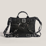 rivet edge leather bag nc0112