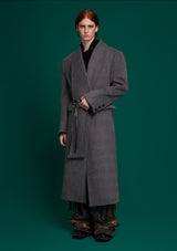 high end metal buckle wool coat nc0244