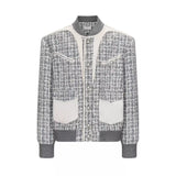 tweed patch stylish jacket nc0191