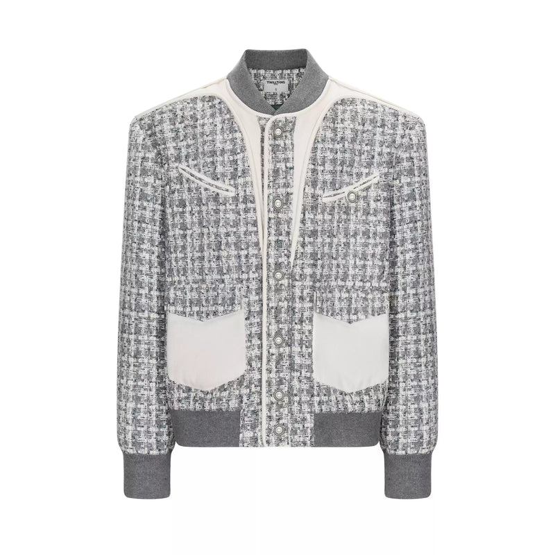 tweed patch stylish jacket nc0191