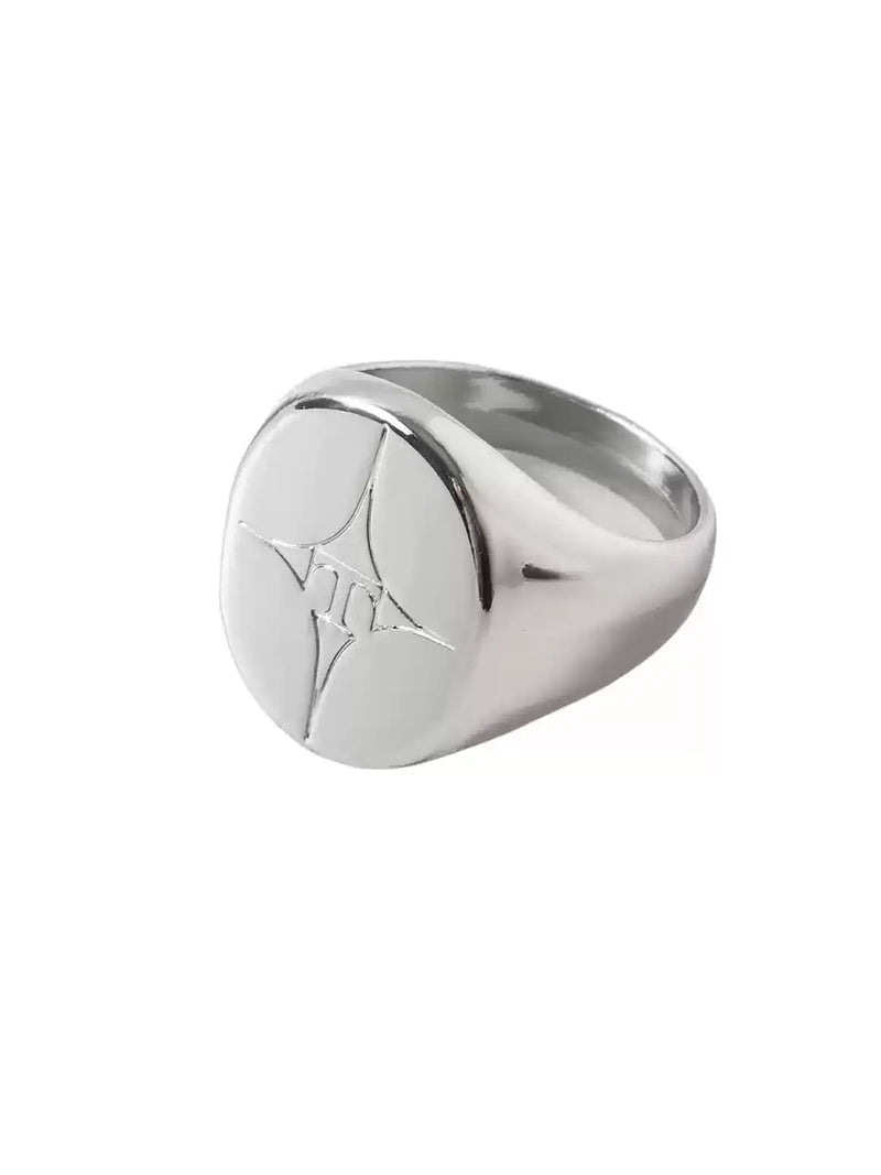 star icon silver ring nc0174