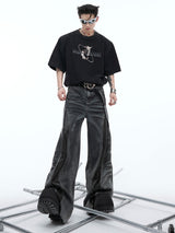 wasteland style loose denim pants nc0121