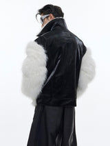 leather fur classic jacket nc0142