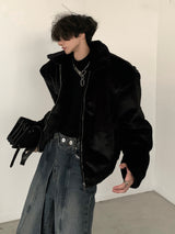 monochrome boa jacket nc0105