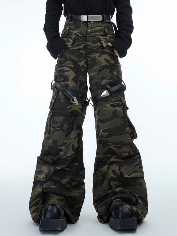 camouflage buckle pants nc0223