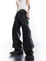 punk leather pants nc0133