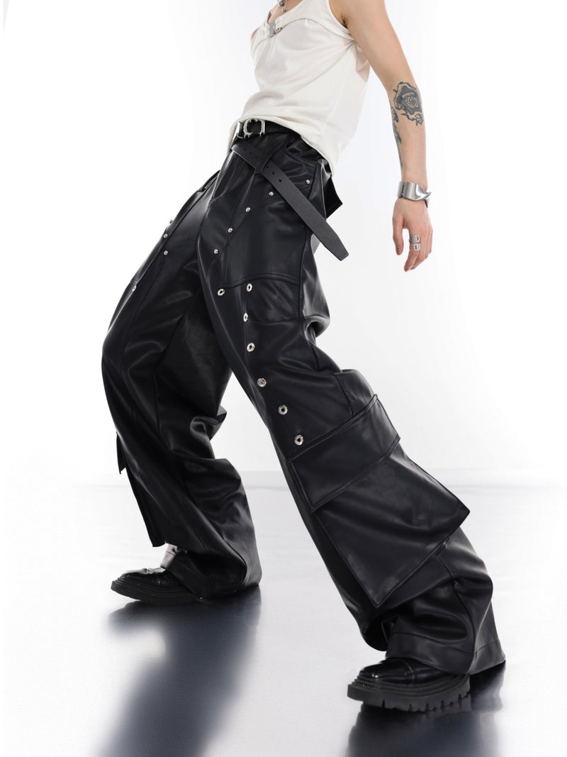 punk leather pants nc0133