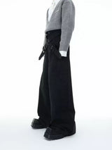 cross buckle loose slacks nc0247