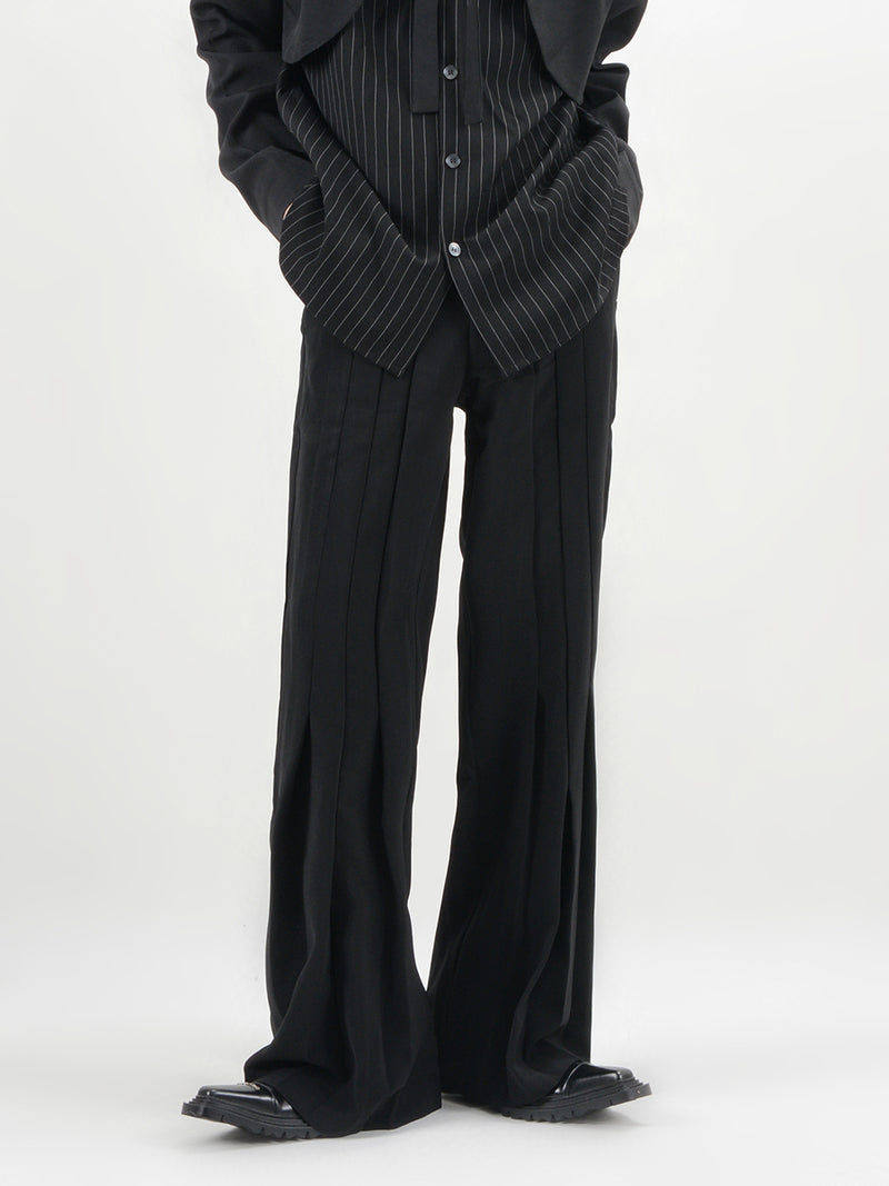 pleated flare classical slacks nc0087