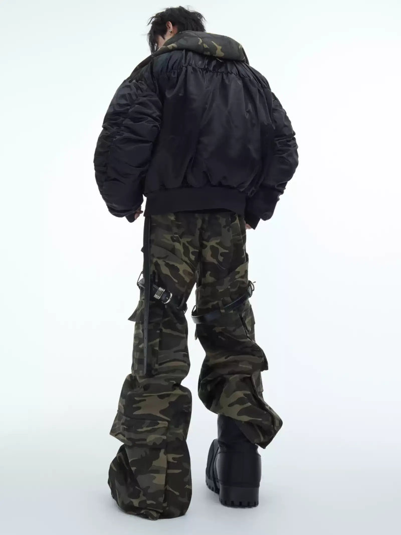 camouflage buckle pants nc0223