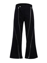 zip drape design pants nc0119