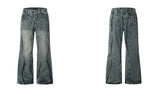 washed line vintage denim pants nc0211