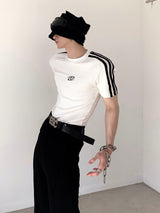 silver icon bicolor tight T-shirt nc0108