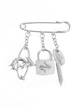 silver charm pin nc0222