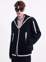 bicolor zip up hoodie nc0173