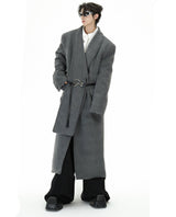 high end metal buckle wool coat nc0244