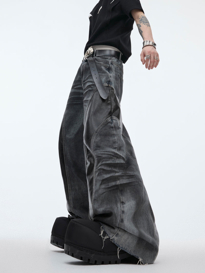 wasteland style loose denim pants nc0121