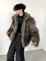 luxury mink touch fur jacket nc0095