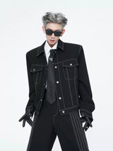 sketch design monochrome jacket nc0071