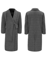 high end metal buckle wool coat nc0244