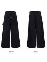 cross buckle loose slacks nc0247